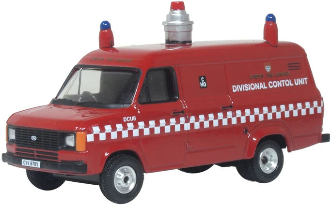 Oxford Diecast Ford Transit Mk2 London Fire Brigade DCU 1:76 Product Code: 76FT2003